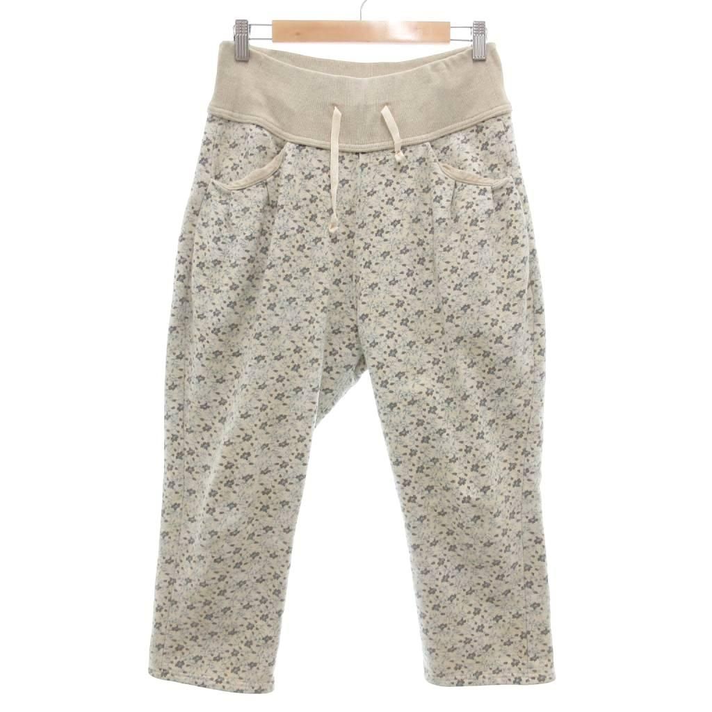 キャピタル kapital スウェットパンツ 1 ベージュ系 小花柄 裏起毛 イージーウエスト UO