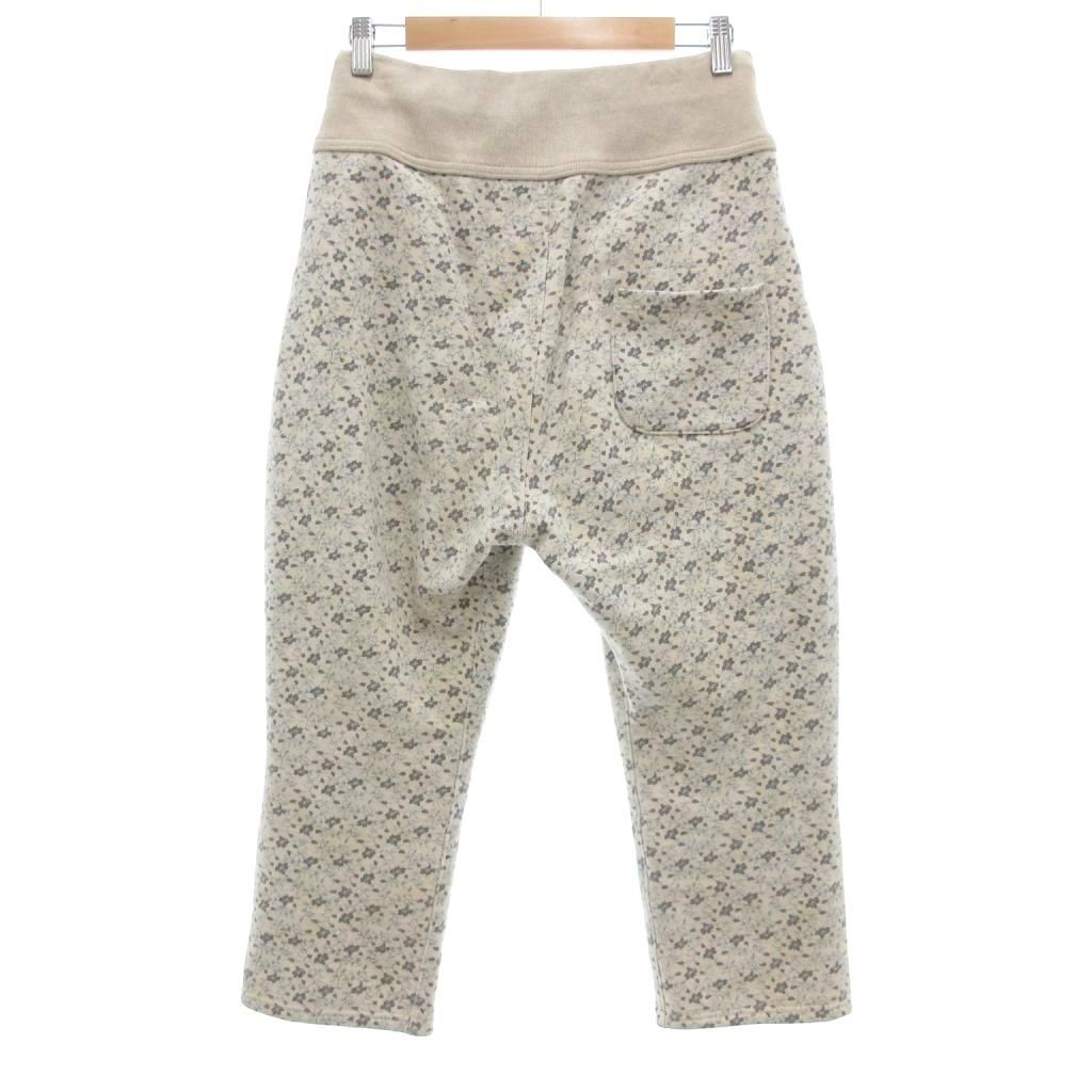 キャピタル kapital スウェットパンツ 1 ベージュ系 小花柄 裏起毛 イージーウエスト UO