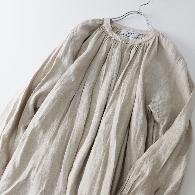  ヤエカ ライト YAECA WRITE GATHER SMOCK ONE PIECE ギャザー スモック ワンピース M 生成り 長袖 その他 その他