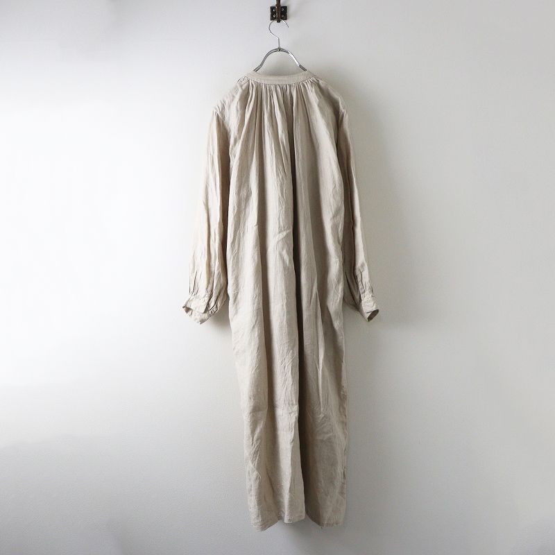 ヤエカ ライト YAECA WRITE GATHER SMOCK ONE PIECE ギャザー スモック ワンピース M|生成り 長袖 2400014678147