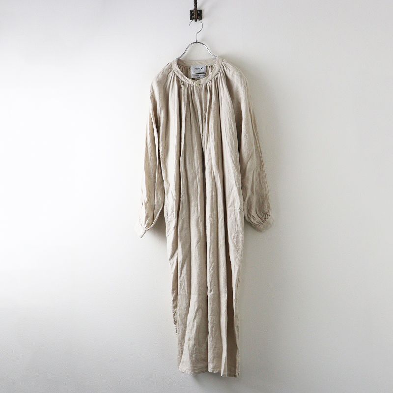 ヤエカ ライト YAECA WRITE GATHER SMOCK ONE PIECE ギャザー スモック ワンピース M｜生成り 長袖 2400014678147