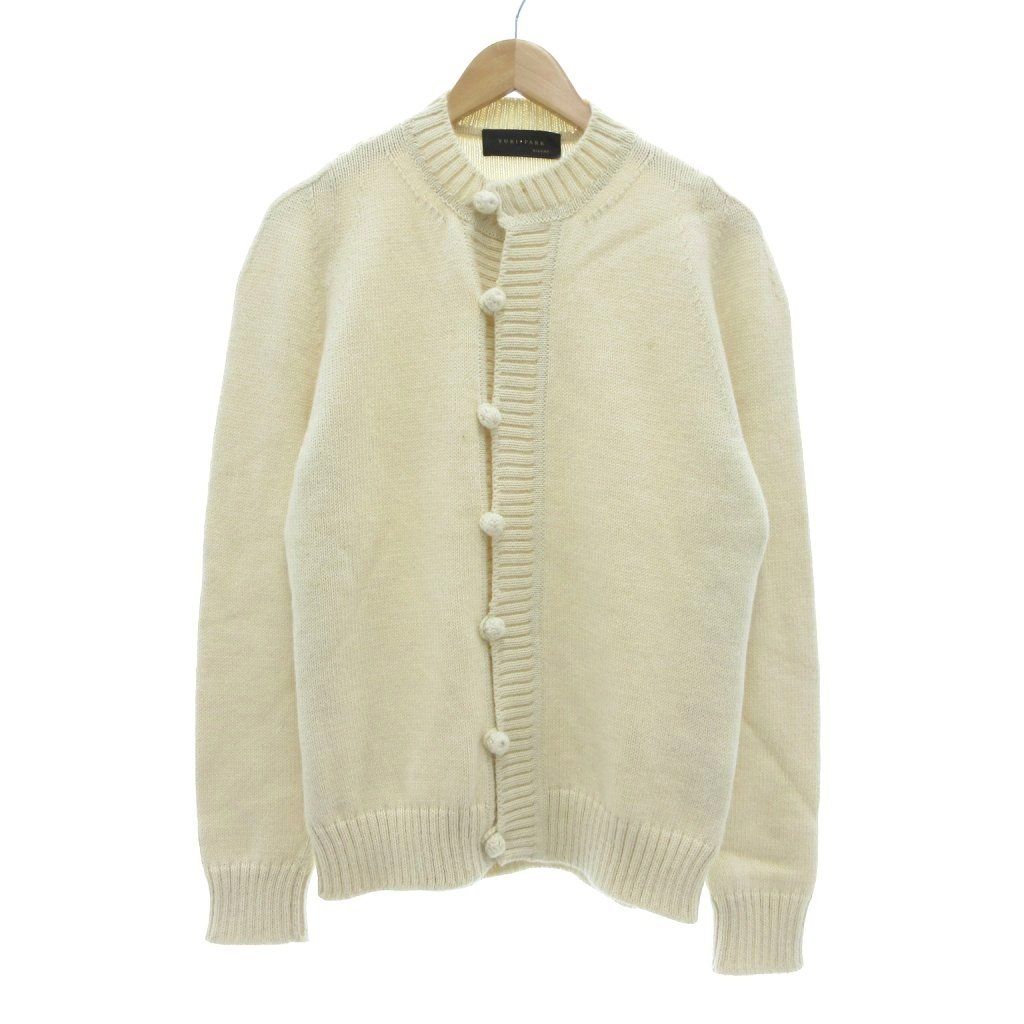 ユリ パーク YURI PARK カーディガン ニット 長袖 ウール 白 ホワイト UO