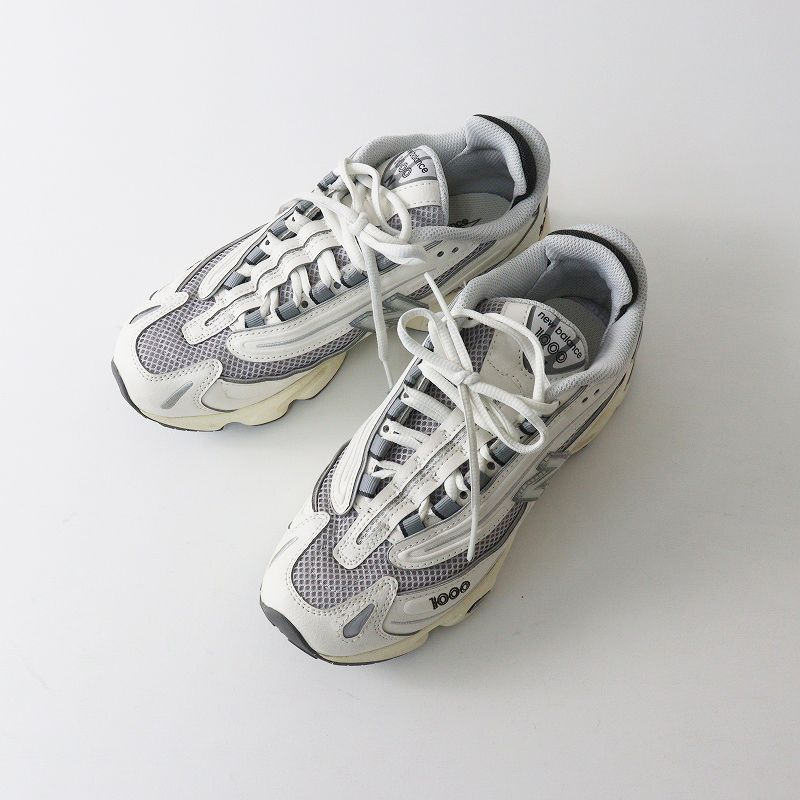 ニューバランス New Balance M1000MEW スニーカー 23cm|オフホワイト シューズ メッシュ レースアップ 2400014659764
