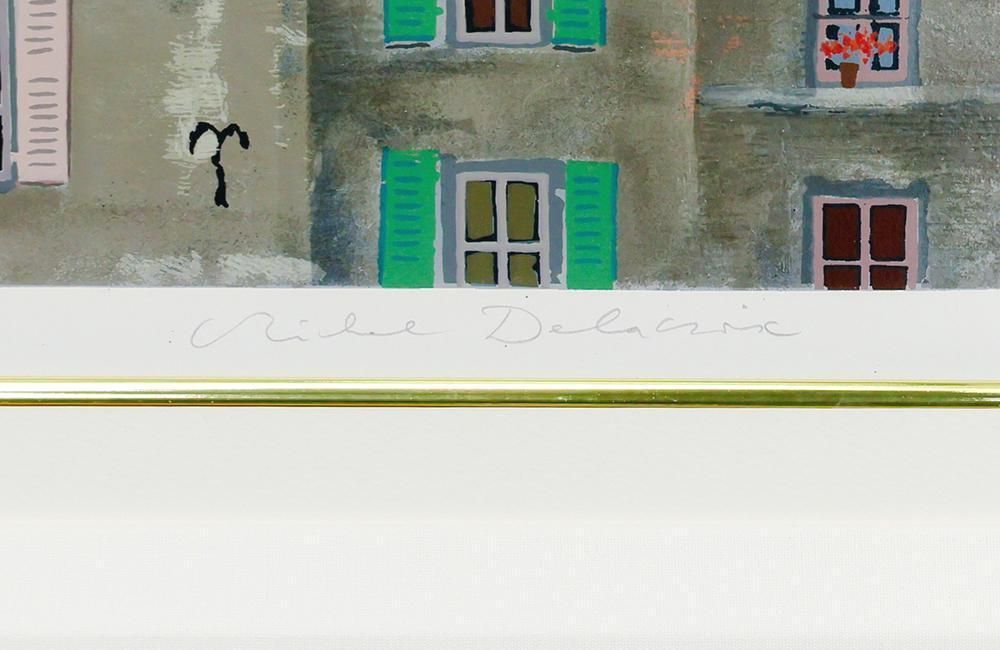 パリの眺め　ミッシェル・ドラクロワ 真作】【WISH】ミッシェル・ドラクロワ Michel Delacroix「パリの眺め