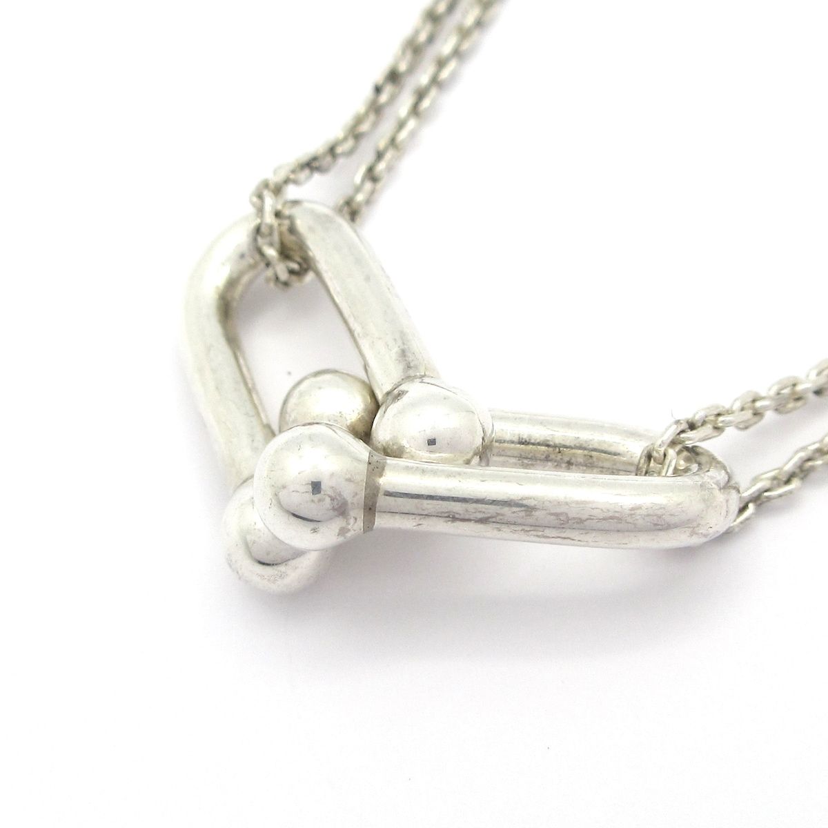 TIFFANY-Co. ティファニー ネックレス ハードウェア ダブルリンク シルバー