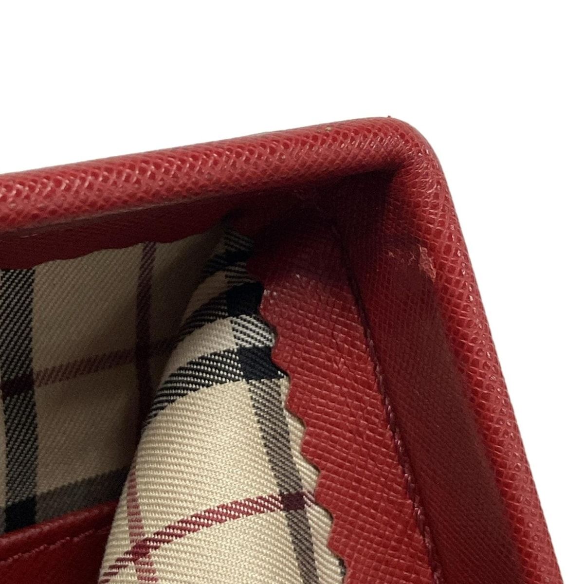  BURBERRY バーバリー ビジネスバッグ レッド 本体ロックあり レザー ビジネスバッグ バッグ