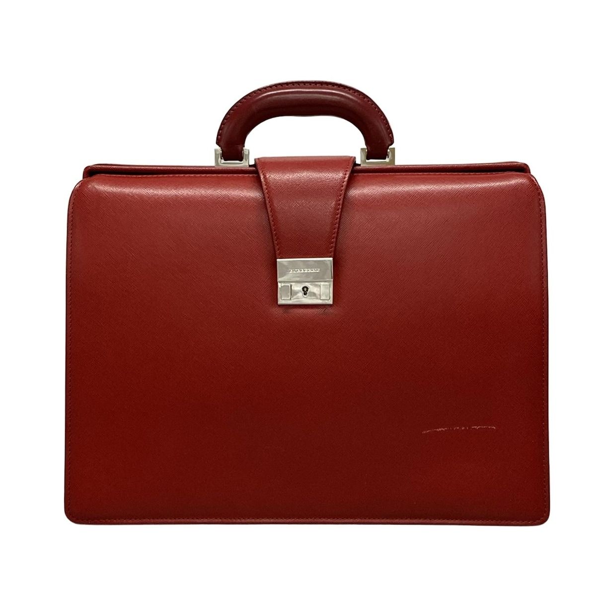 BURBERRY Burberry バーバリー ビジネスバッグ レッド 本体ロックあり レザー
