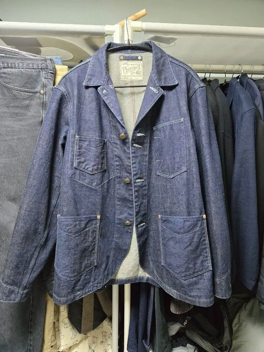 Pherrow s フェローズ デニム カバーオール ジャケット 44