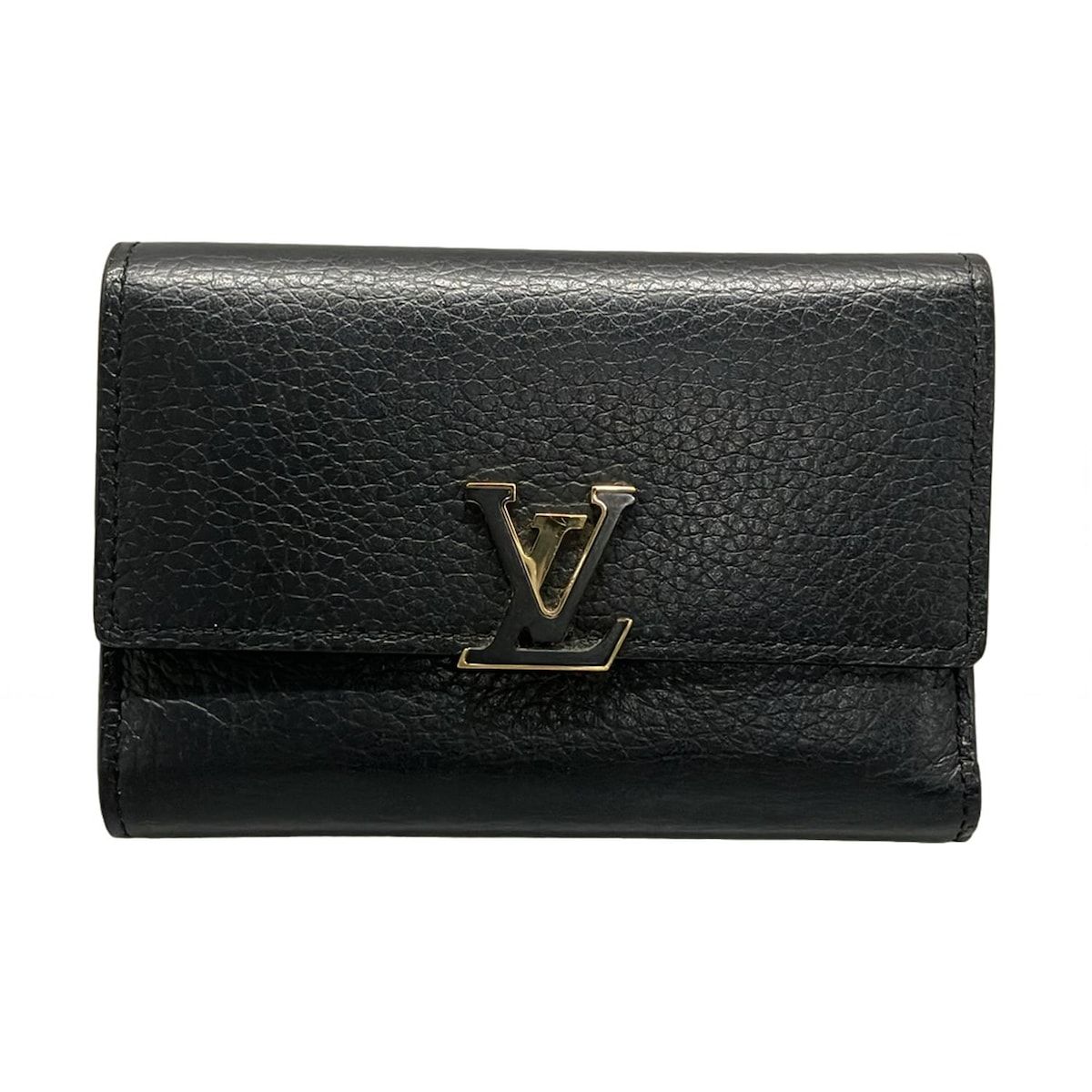 LOUIS VUITTON ルイヴィトン 3つ折り財布 カプシーヌ ポルトフォイユカプシーヌコンパクト M62157 ノワール ホットピンク レザー