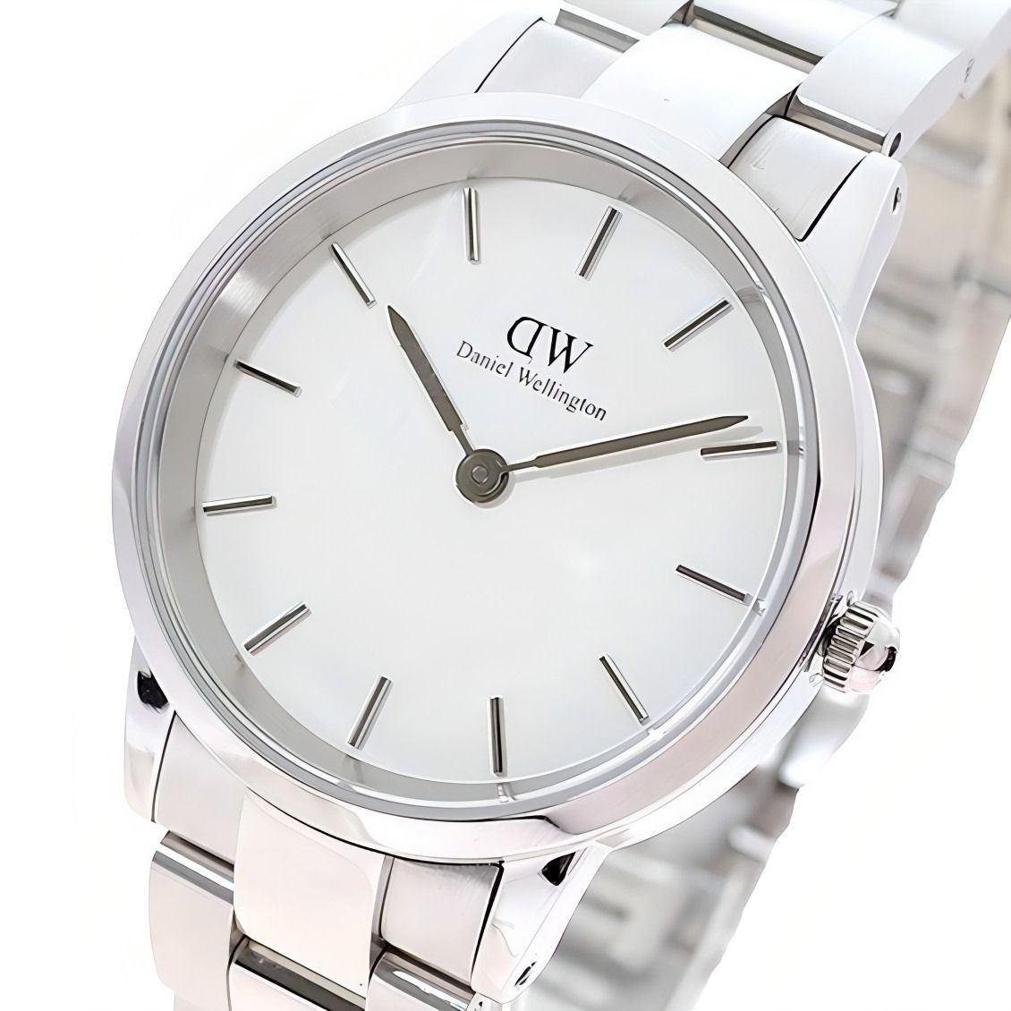 ダニエルウェリントン DANIEL WELLINGTON 腕時計 Iconic Link Silver アイコニック リンク ホワイト シルバー ウォッチ シンプル アナログ おしゃれ ブランド 記念 プレゼント ギフト