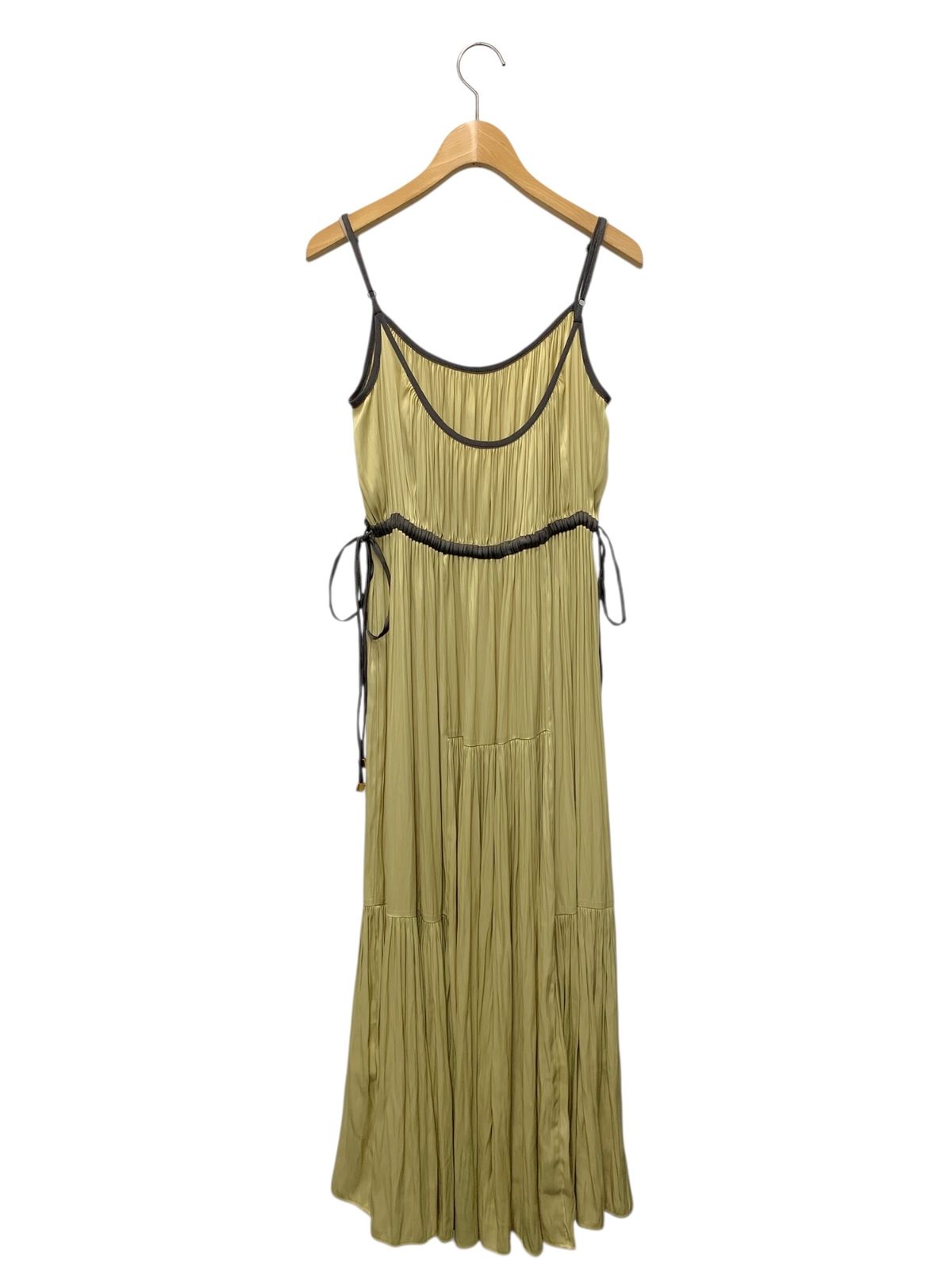 ダイアグラム 03241 ワンピース 36 イエロー 光沢 ギャザー