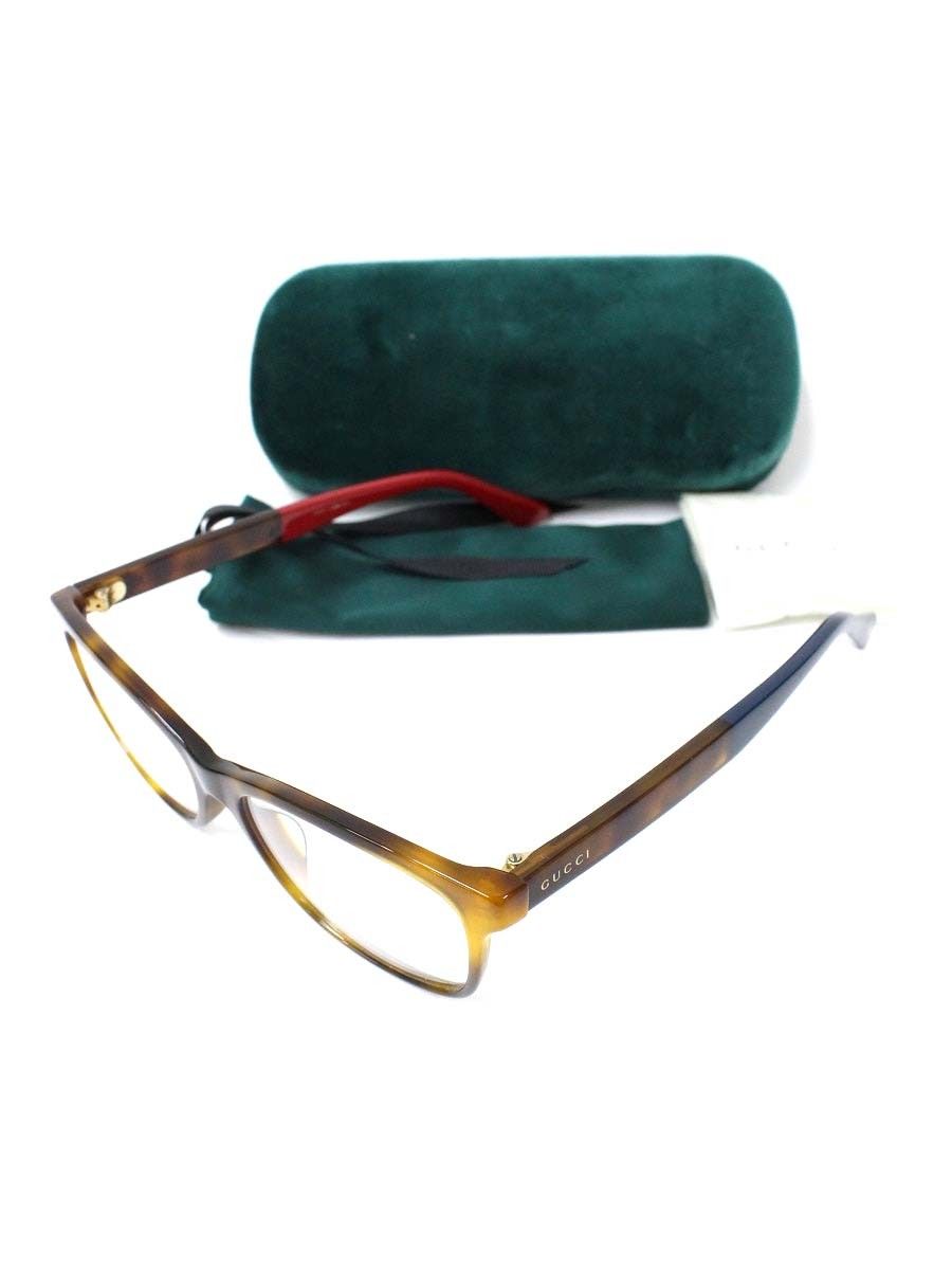 グッチ GG0162OA メガネ ブラウン|レッド|ネイビー セルフレーム スクエア べっ甲柄 ITX13UQSJI16