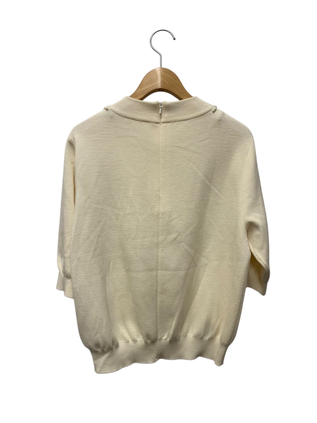 フォクシーブティック Carusel カルーセル 43929 ニット 40 アイボリー ウール パールビジュー IT55RUCVQYWF