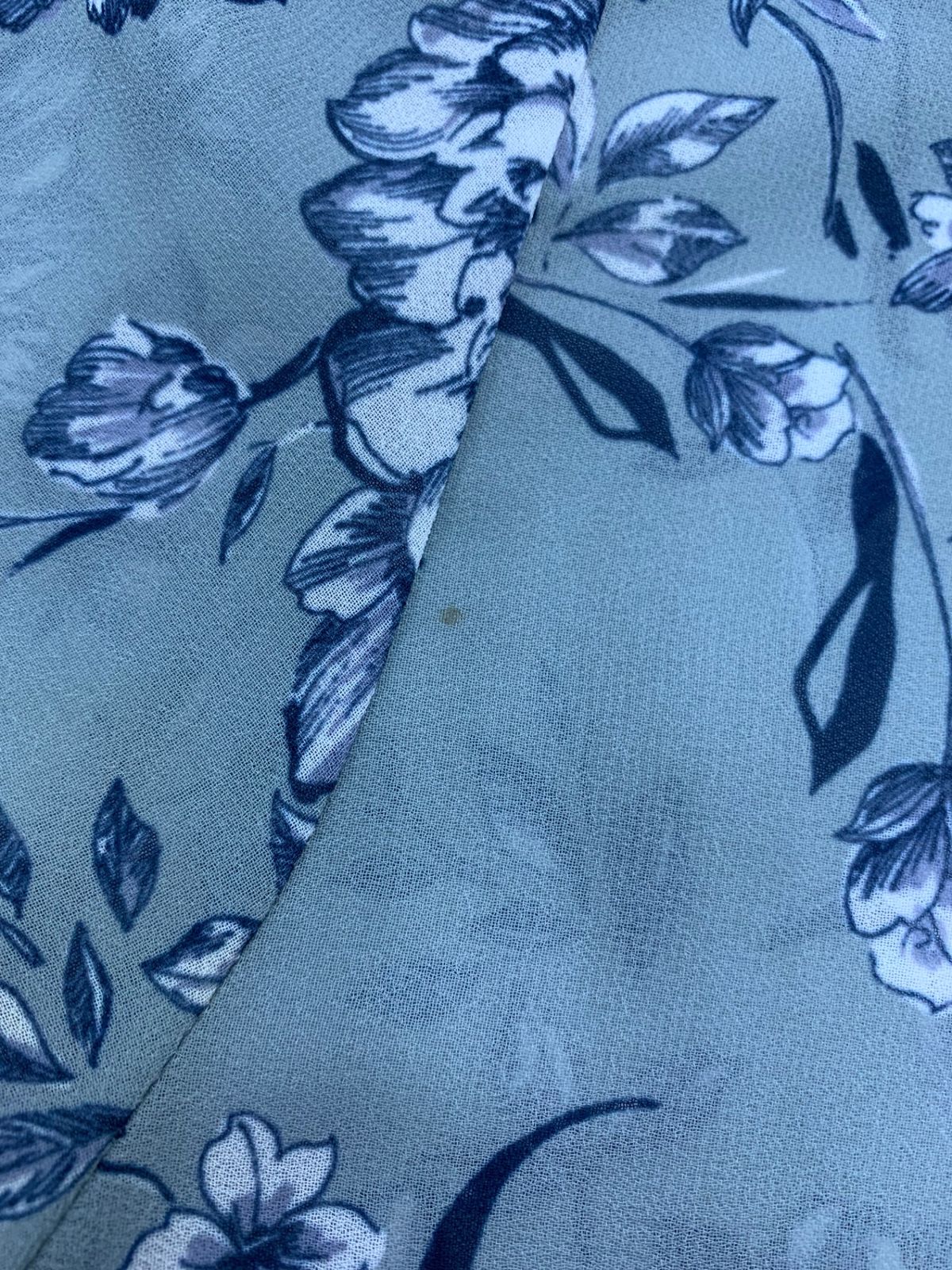  ダイアグラム 03214 ワンピース 36 ブルー 花 ベルト ノースリーブ ひざ丈ワンピース