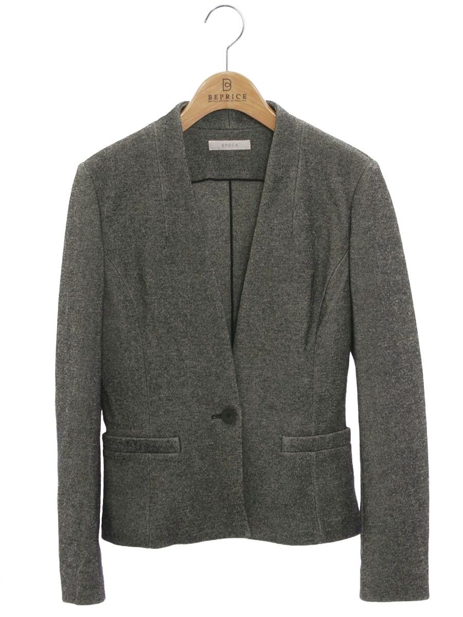 エポカ M5E05-226-08 ジャケット 38 グレー ノーカラーストレッチ