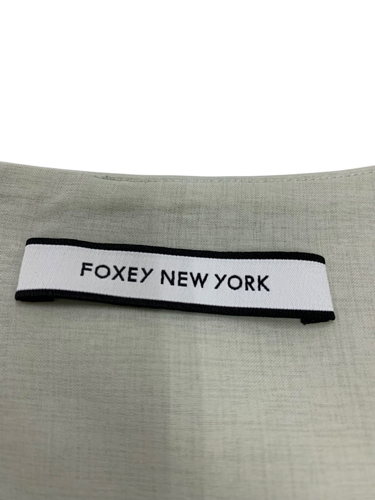  フォクシーニューヨーク Dress Petite Etoile 42625 ワンピース 40 グリーン ノースリーブ ひざ丈ワンピース