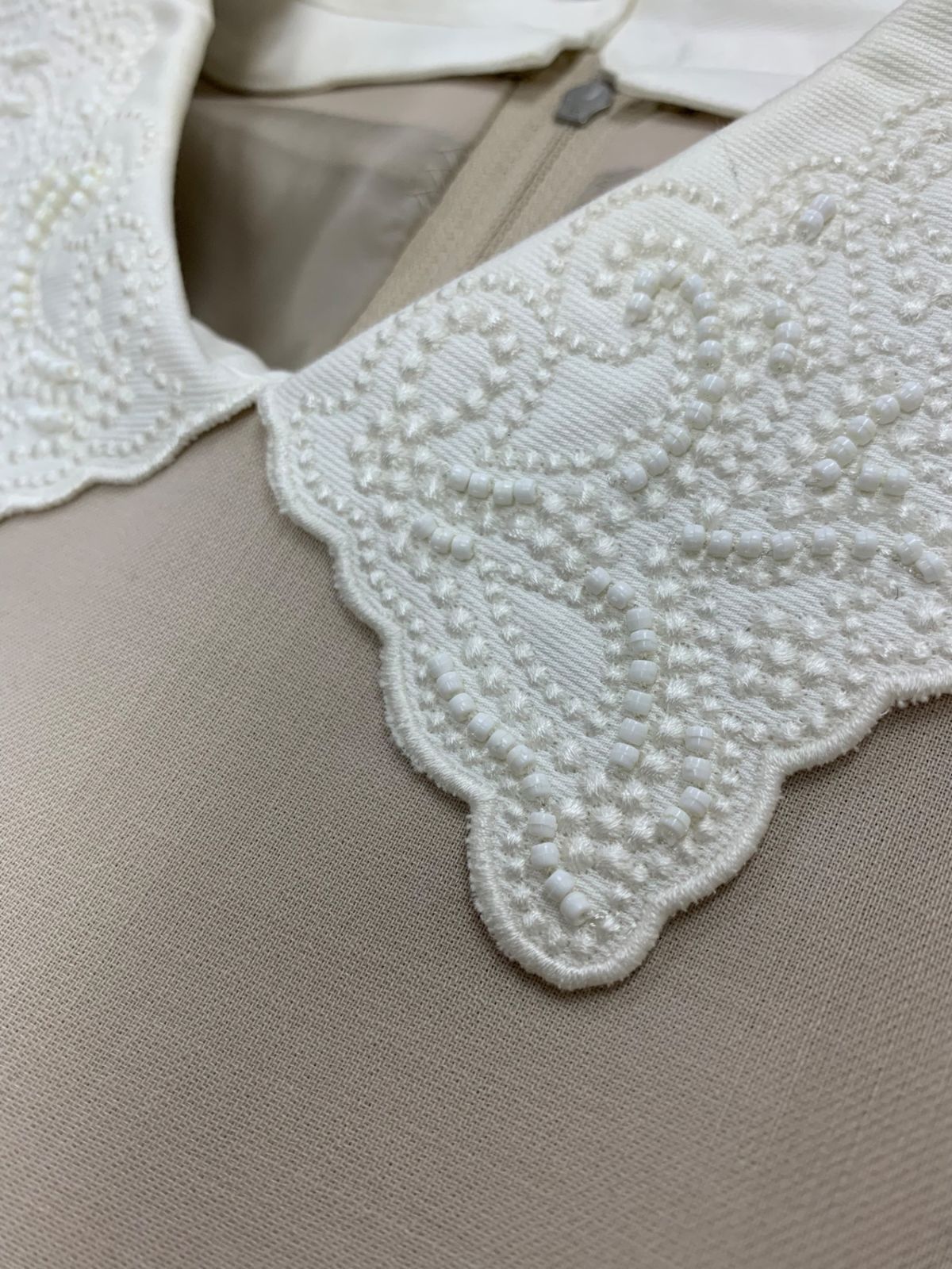  フォクシーブティック Dress Laetitia 43250 ワンピース 40 ベージュ ノースリーブ ひざ丈ワンピース