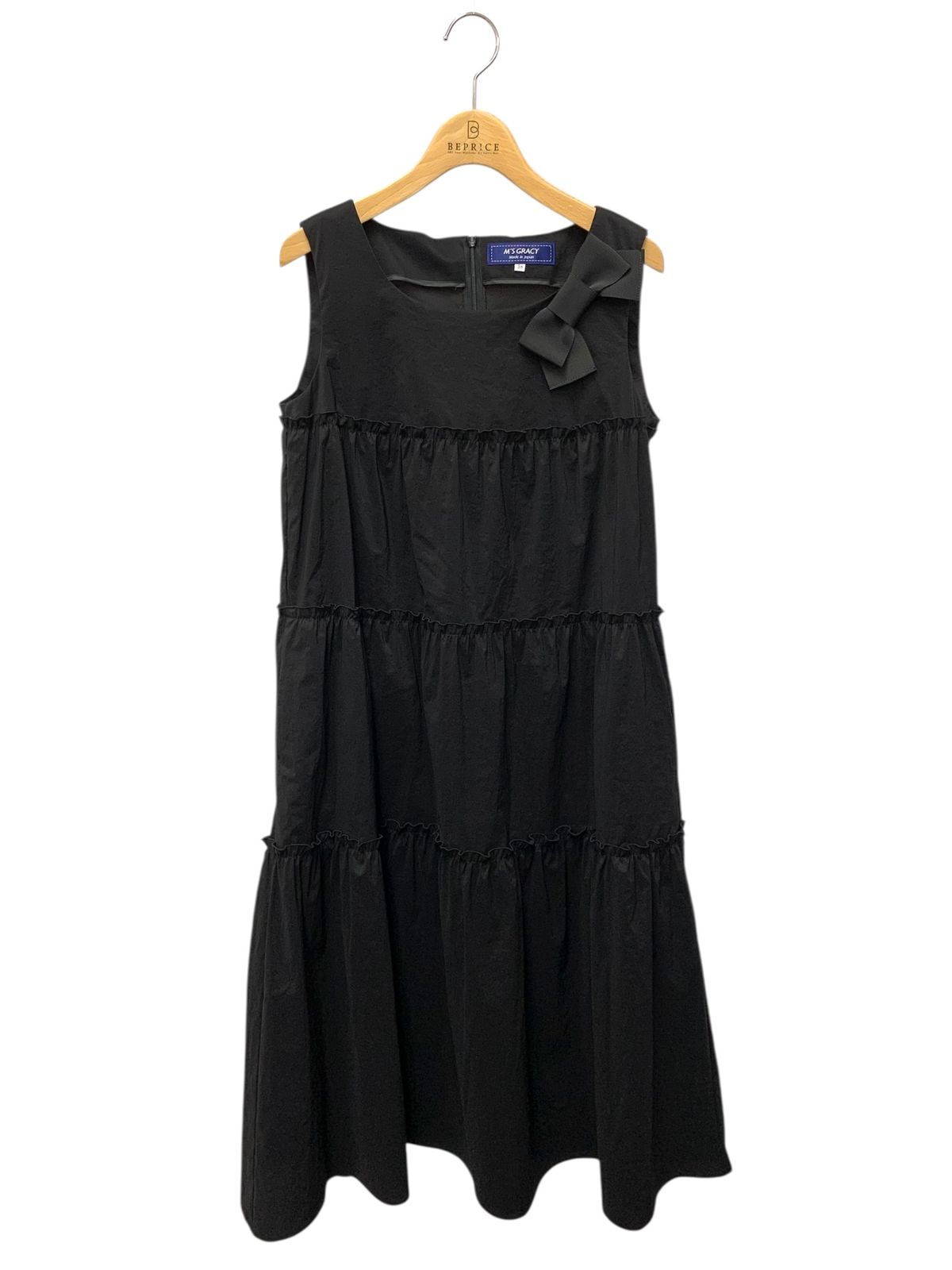 エムズグレイシー 511315 ワンピース 38 ブラック ティアード フ IT339UYA0JSN