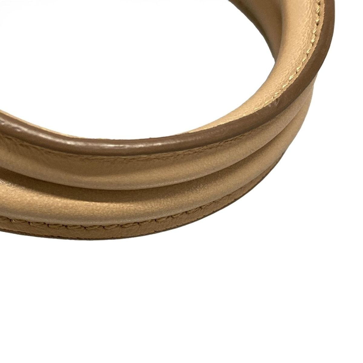 ベージュ×アイボリー レザー