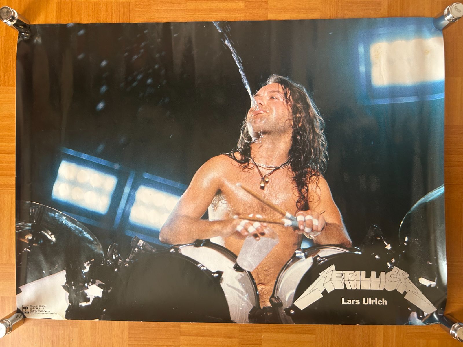 メタリカ METALLICA Lars Ulrich ラーズ ウルリッヒ 1990年代 アルバム プロモーション用ポスター B2サイズ 515x728mm