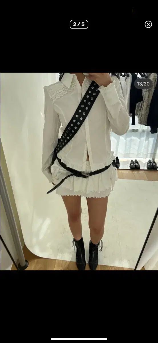 スリータイムズ エンブロイダリー バケットバッグ