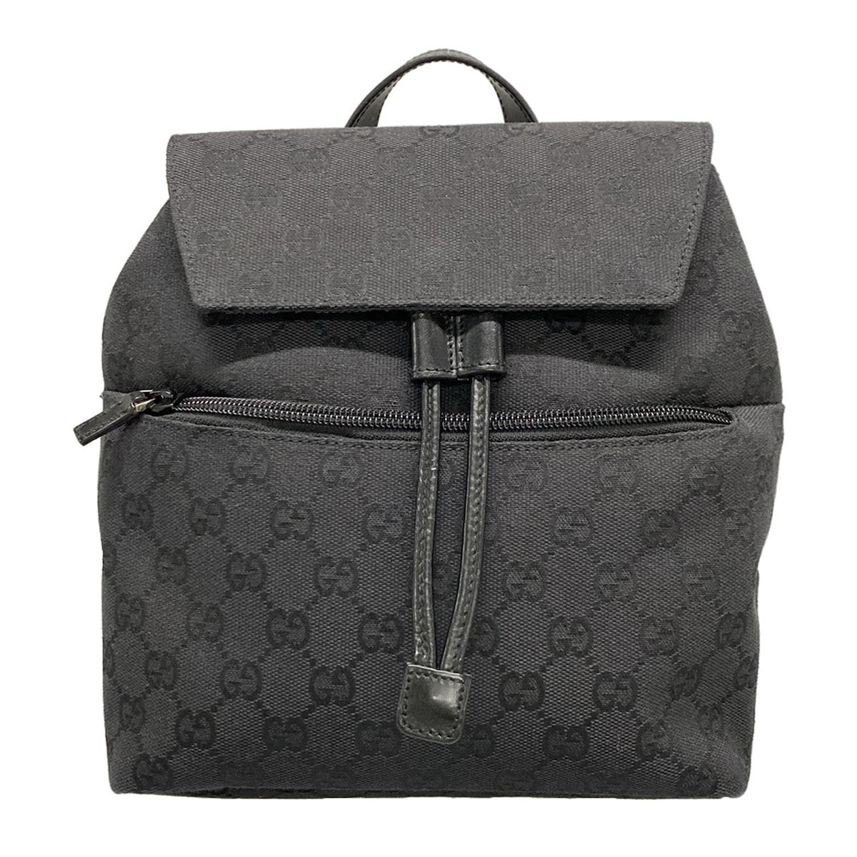 GUCCI グッチ リュックサック GG柄 30242 黒 レザー