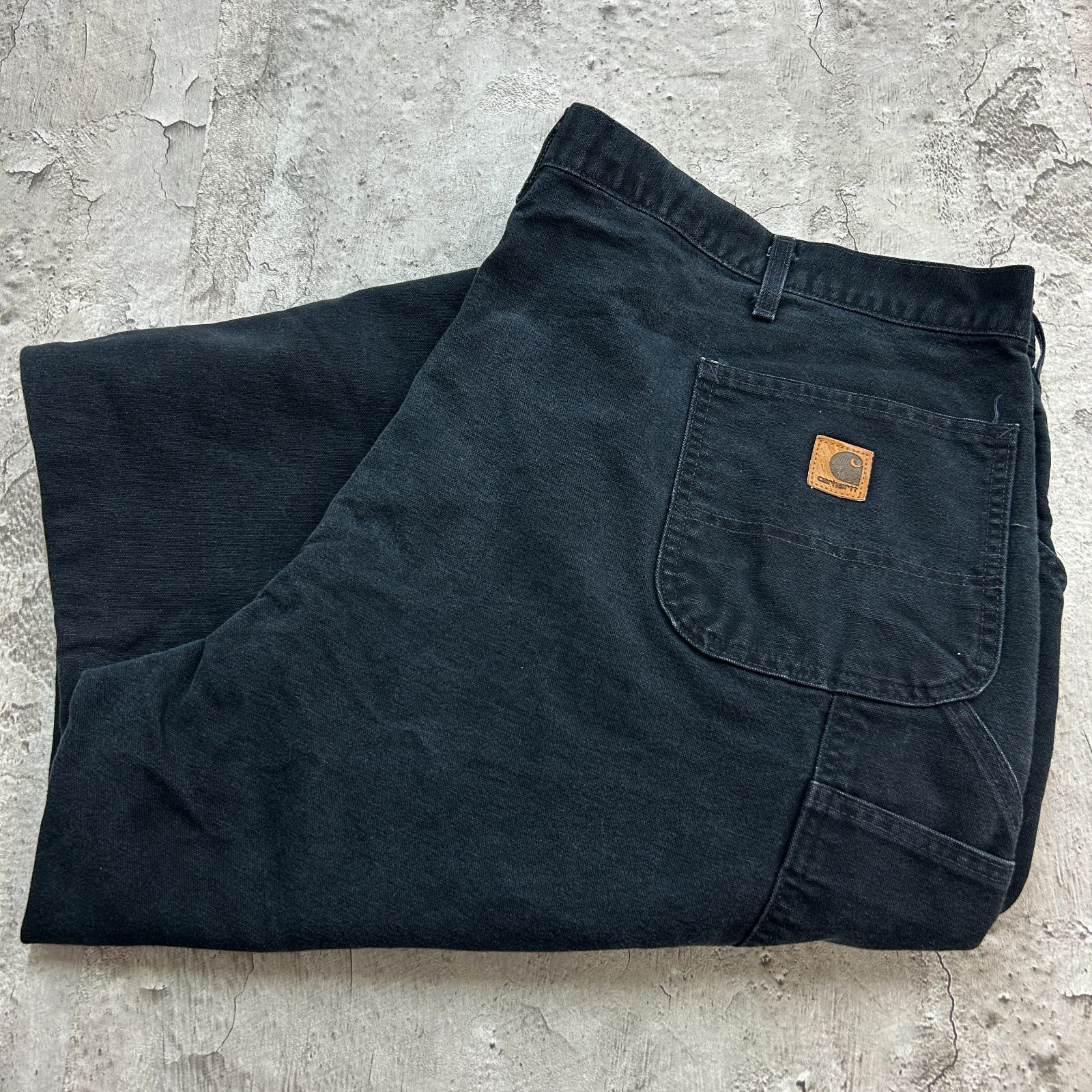 00s Carhartt カーハート ダックペインターパンツ ワークパンツ 古着 ブラック 黒色 W48 L30