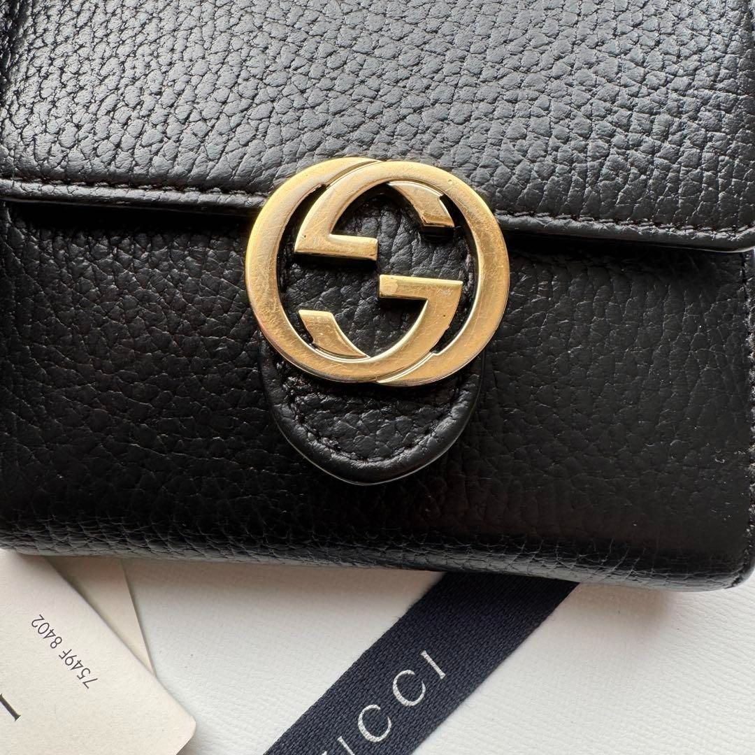 【極上美品】 88 GUCCI グッチ インターロッキング　2つ折り 財布 極上美品】 88 GUCCI グッチ インターロッキング 2つ折り 財布 - メルカリ