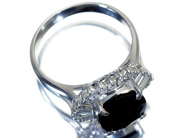 ジュエリー極】ディープブルー！大粒良質天然ブルーサファイア2.96ct＆