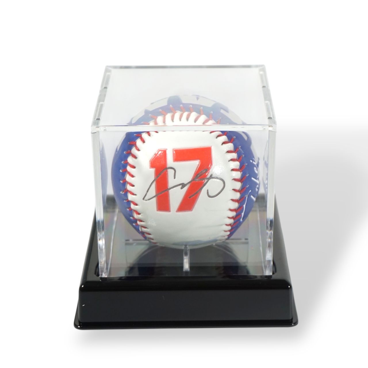 2025個 MLB公式 ロサンゼルスドジャース 大谷翔平 記念ボール サイン 画像 背番号付き ケース スタンド 段ボール付き 並行輸入品