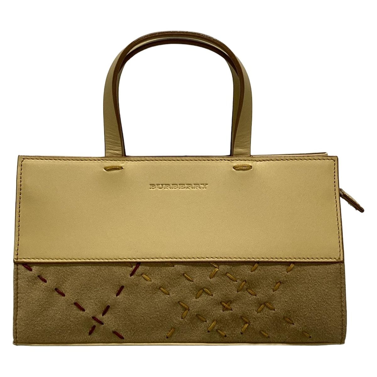 BURBERRY/Burberry(バーバリー) ハンドバッグ美品 ライトブラウン×ブラウン×ボルドー レザー