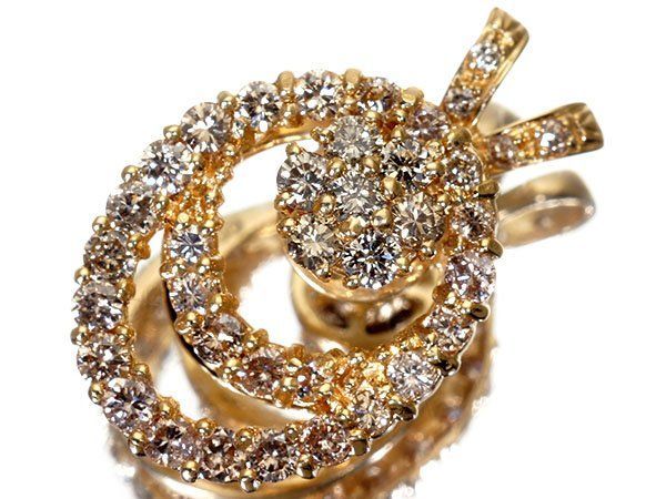 ジュエリー極】お洒落回転デザイン輝く！天然ダイヤモンド1.00ct 高級