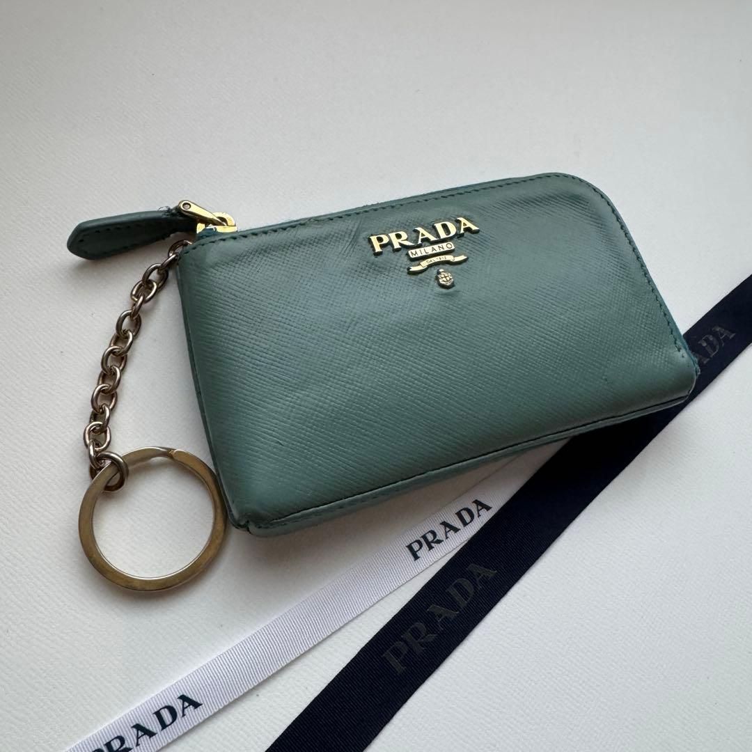 美品】 PRADA プラダ L字ファスナー 財布 コインケース 小銭入れ