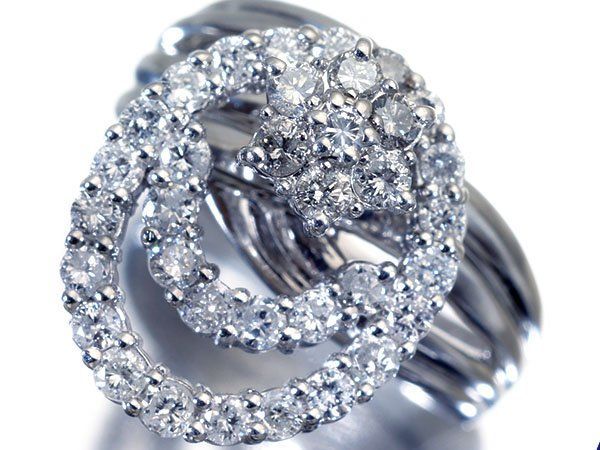 ジュエリー極】COOL回転デザイン！良質天然ダイヤモンド1.00ct