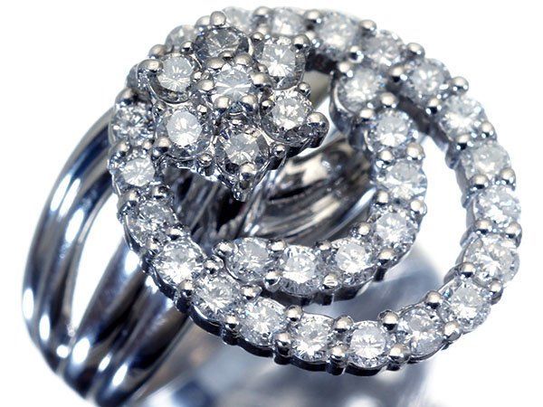 ジュエリー極】COOL回転デザイン！良質天然ダイヤモンド1.00ct