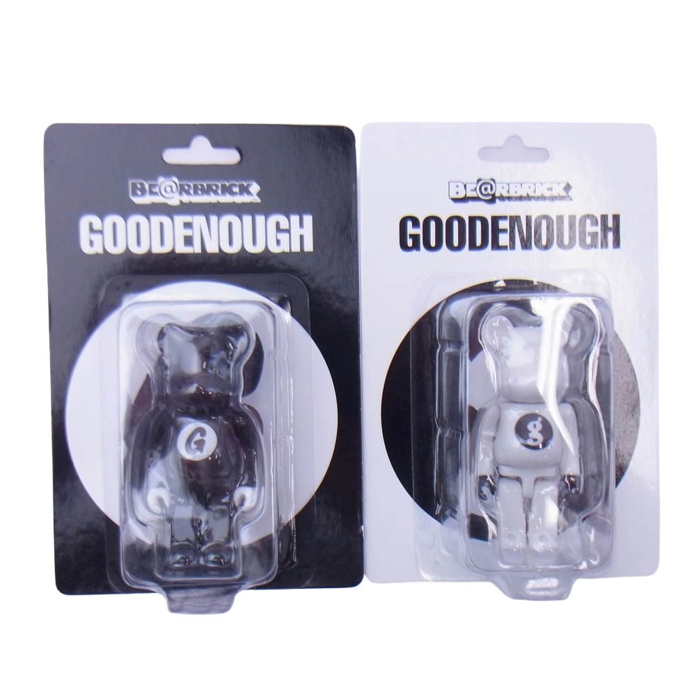 GOODENOUGH グッドイナフ BE RBRICK ベアブリック サークルG グラムg ロゴ GRAY BLACK 100％ グレイ ブラック 2体セット ブラック系 グレー系 新古品