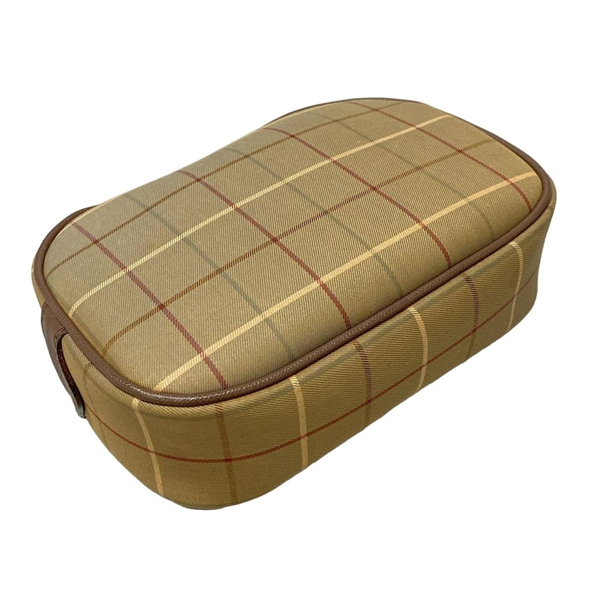 ポーチ カーキ×ブラウン×マルチ