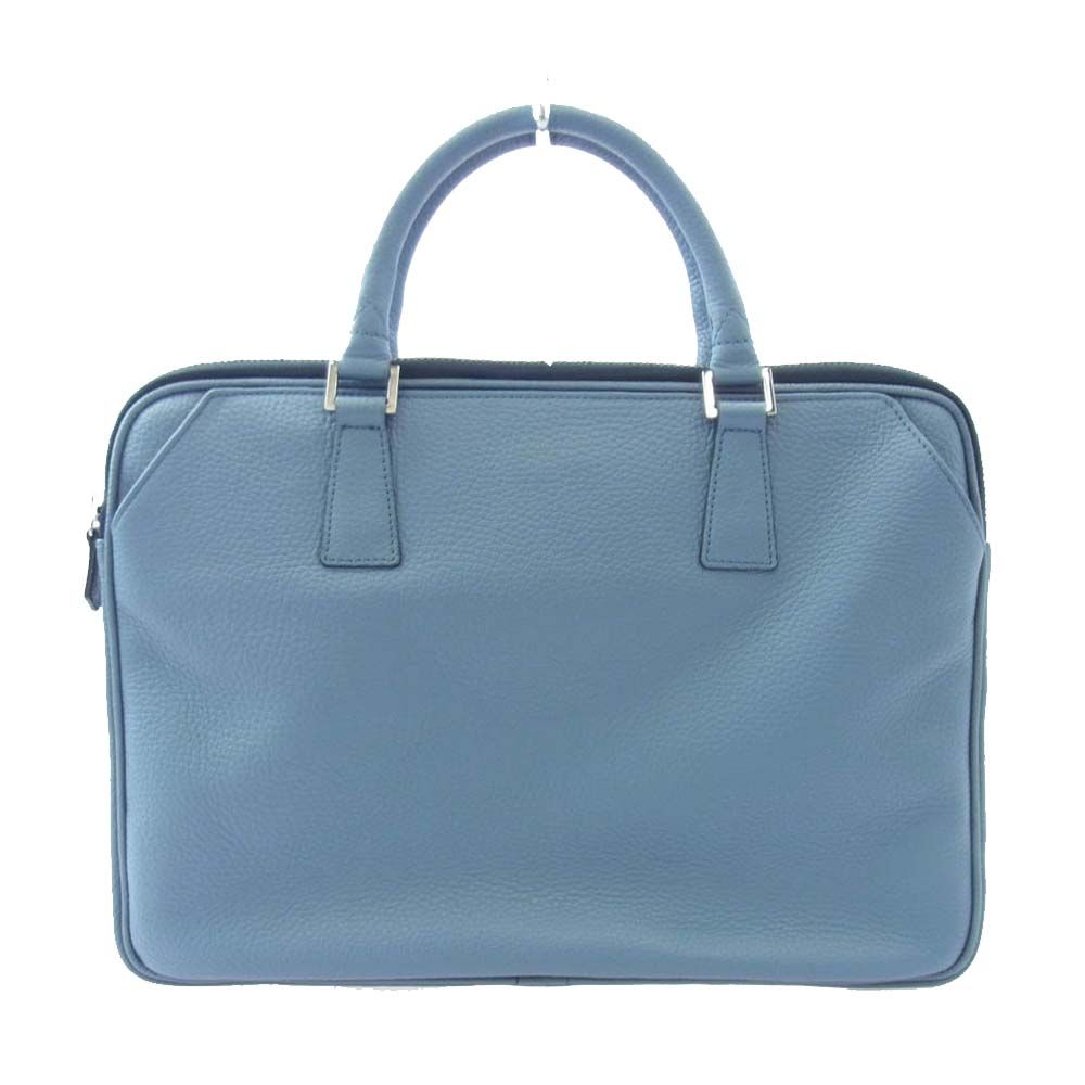 銀座オサダ Ginza Osada K06-k114 レザー ブリーフケース ハンドバッグ ライトブルー系