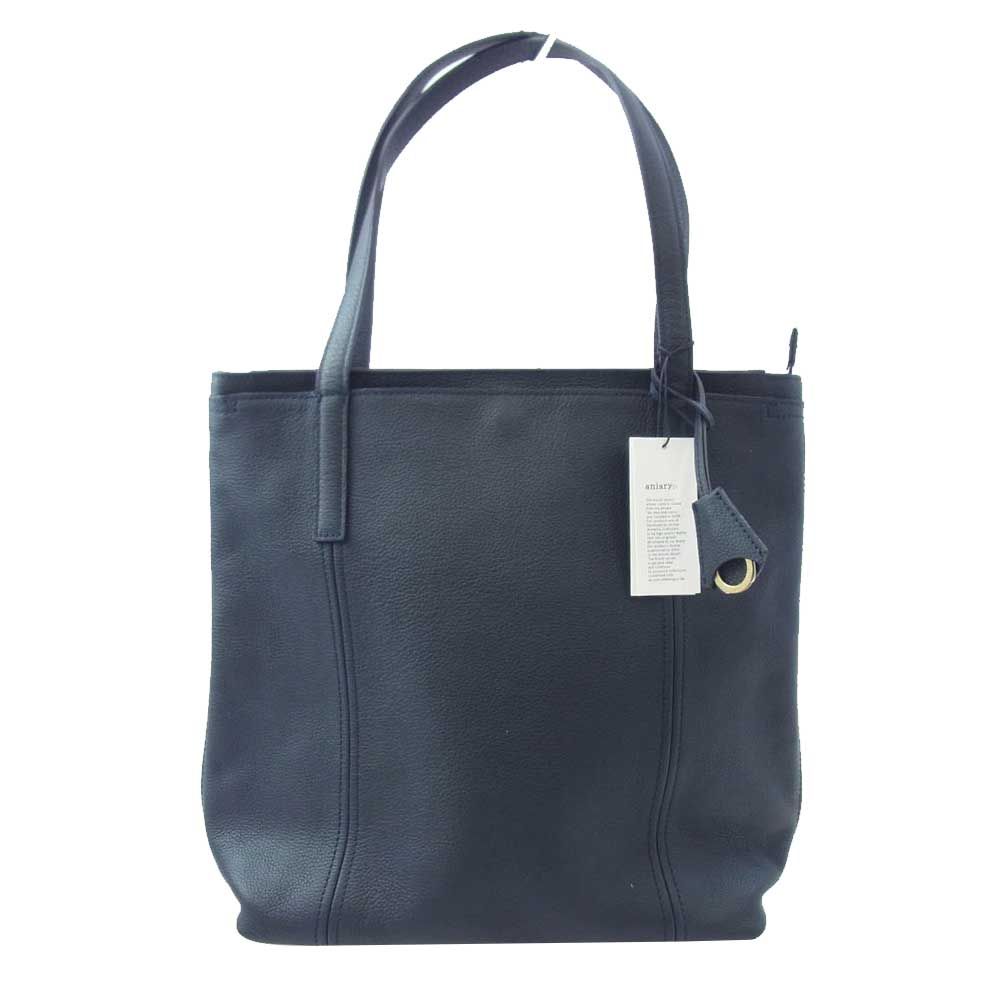 aniary アニアリ 07-02012 Shrink Leather シュリンクレザー トートバッグ ダークネイビー系