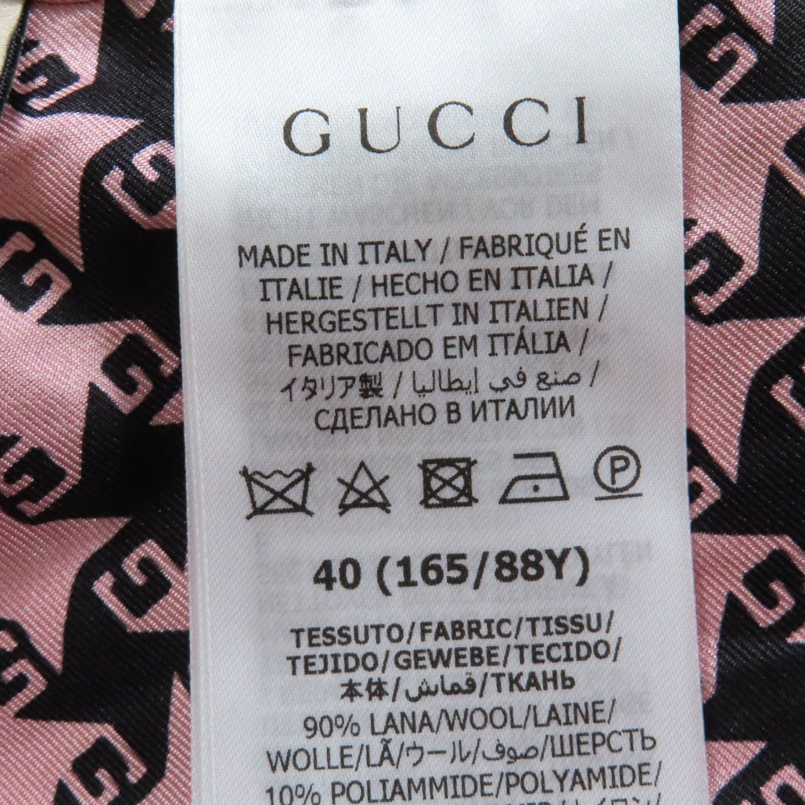 未使用品☆GUCCI グッチ 674323 ウール GGボタン 千鳥格子柄