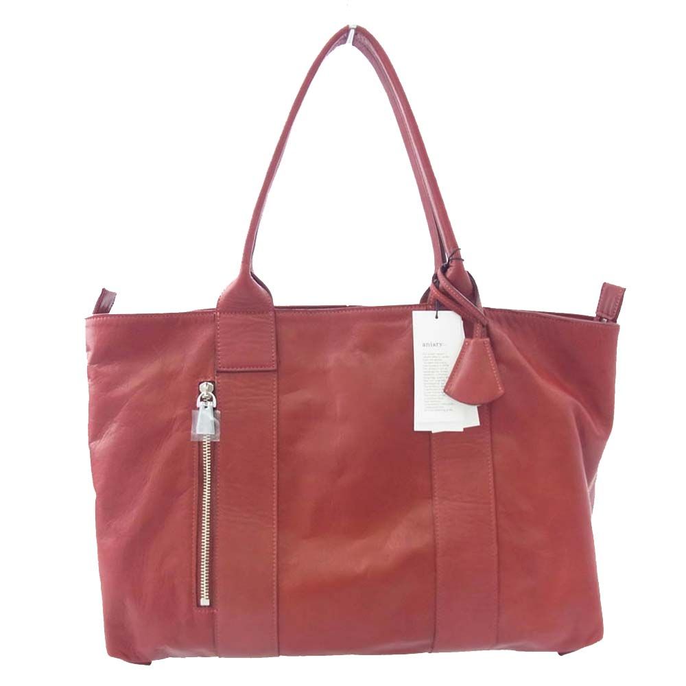 aniary アニアリ 28-02000 Reality Leather リアリティレザー トートバッグ レッド系 新古品