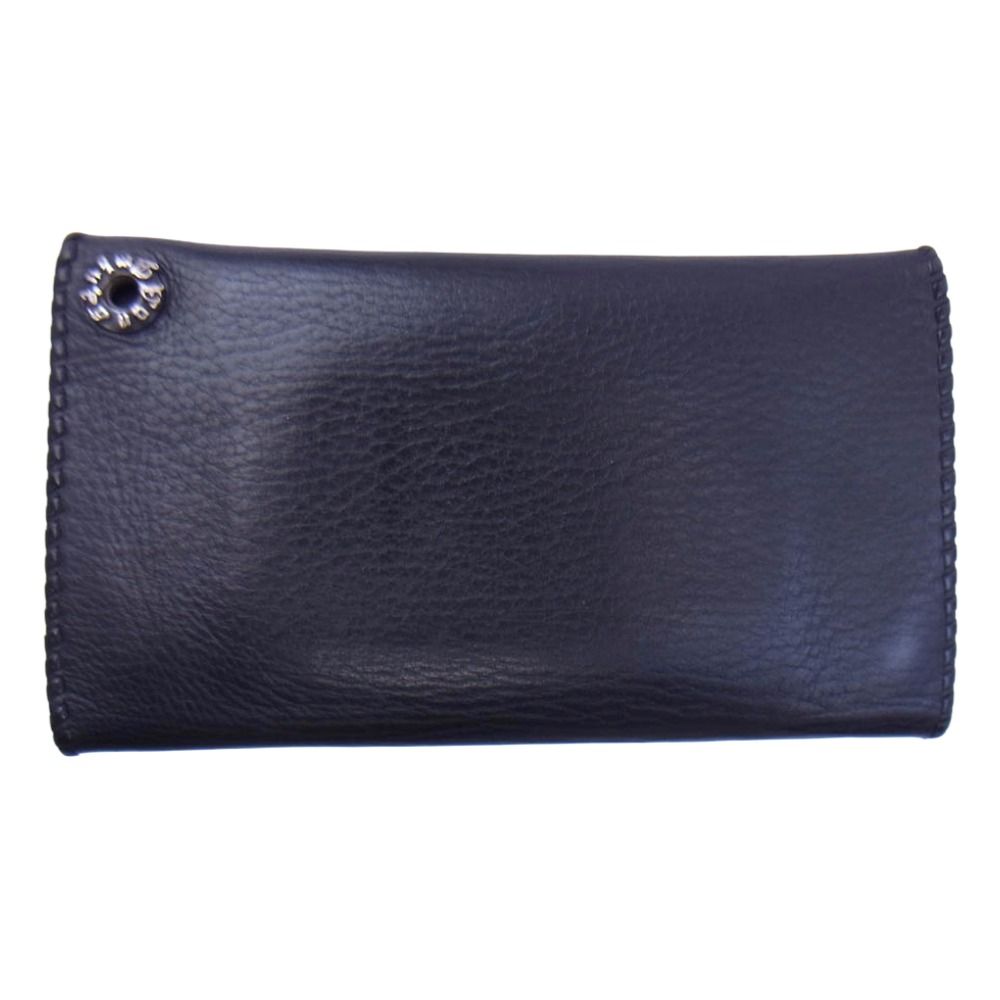 ヴァンアンバーグレザーズ VAN AMBURG LEATHERS 三つ折り レザー ロング ウォレット 財布 ブラック系