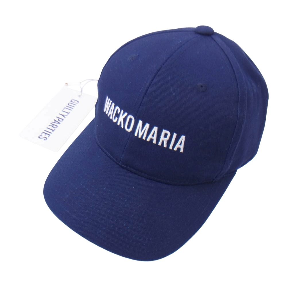 WACKO MARIA ワコマリア 25AW 25FWE-WMA-CP01 6 PANEL CAP ロゴ刺繍 キャップ 帽子 ネイビー系 F