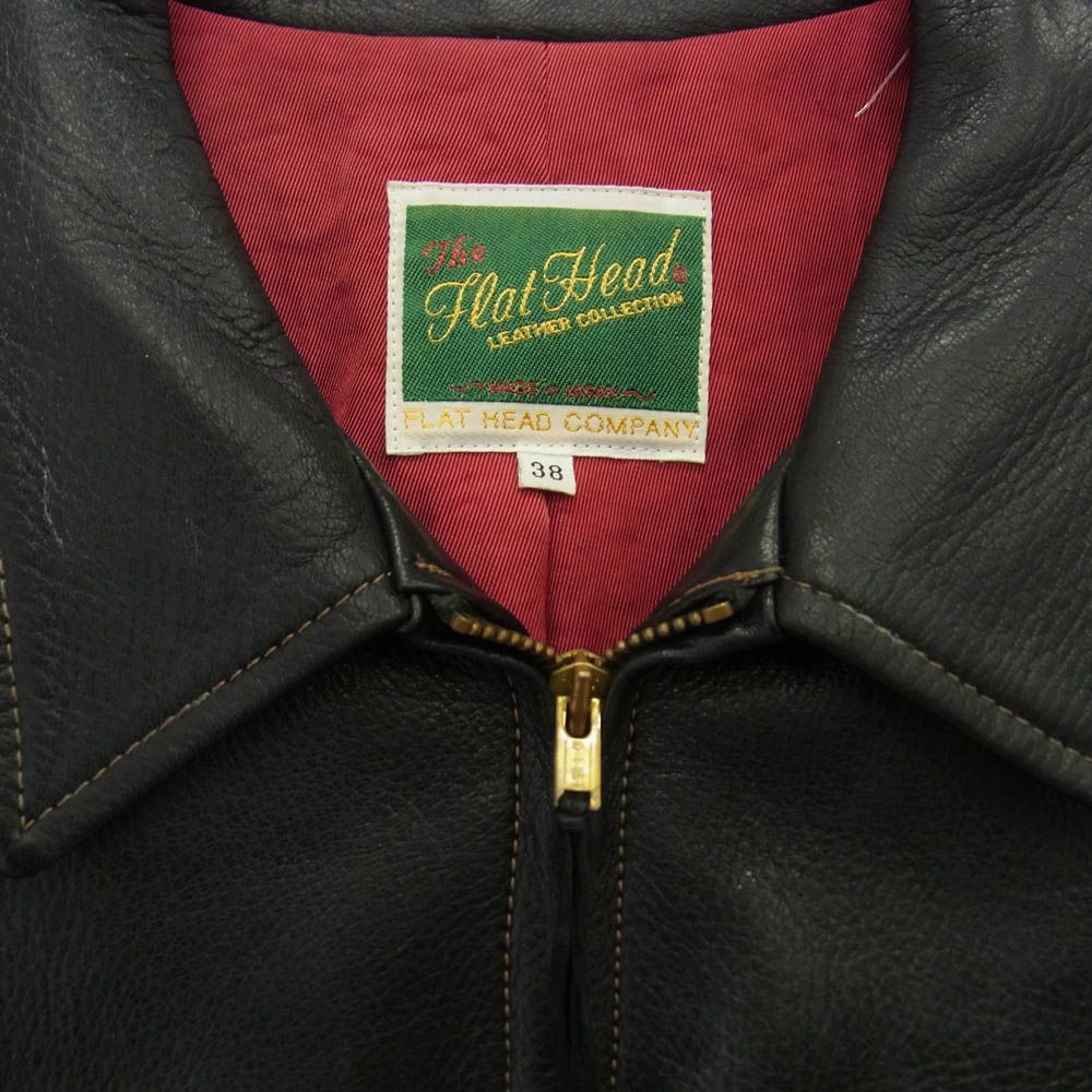 THE FLAT HEAD ザフラットヘッド ディアスキン ジップアップ シングル