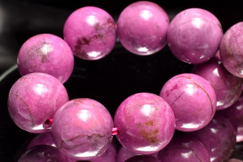 １点物 5A級 高発色 コバルトドロマイト コバルトカルサイト 11.5mm ブレスレット パワーストーン 天然石 _MC562