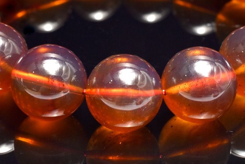 １点物 ミャンマー産 レッドブルーアンバー 13.5 mm ブレスレット パワーストーン 天然石 _MC 649