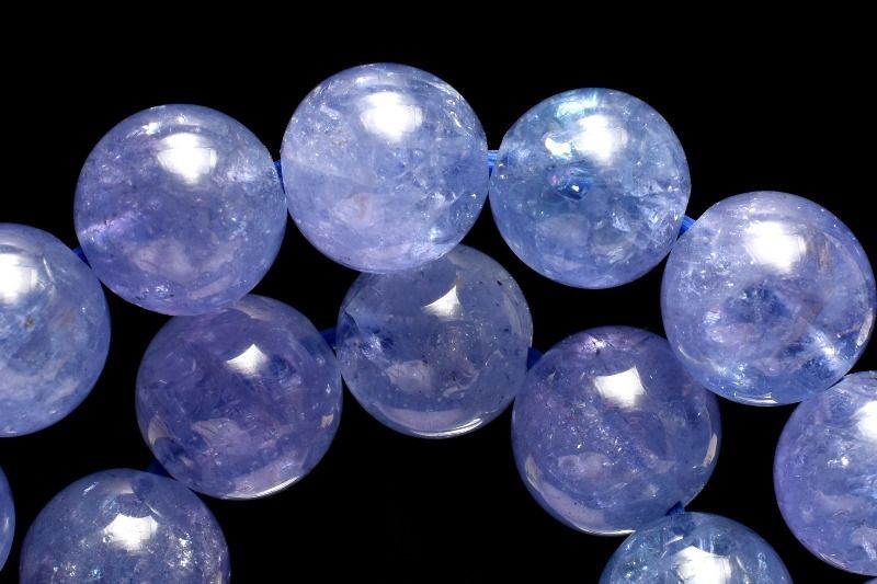  １点物 AAA 群青色の結晶 タンザナイト 7.5 mm ブレスレット パワーストーン 天然石 _MC 719 ブレスレット バングル アクセサリー