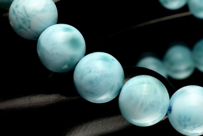 １点物 瑞々しい艶感 ラリマー 8 mm ブレスレット パワーストーン 天然石 _MC 712