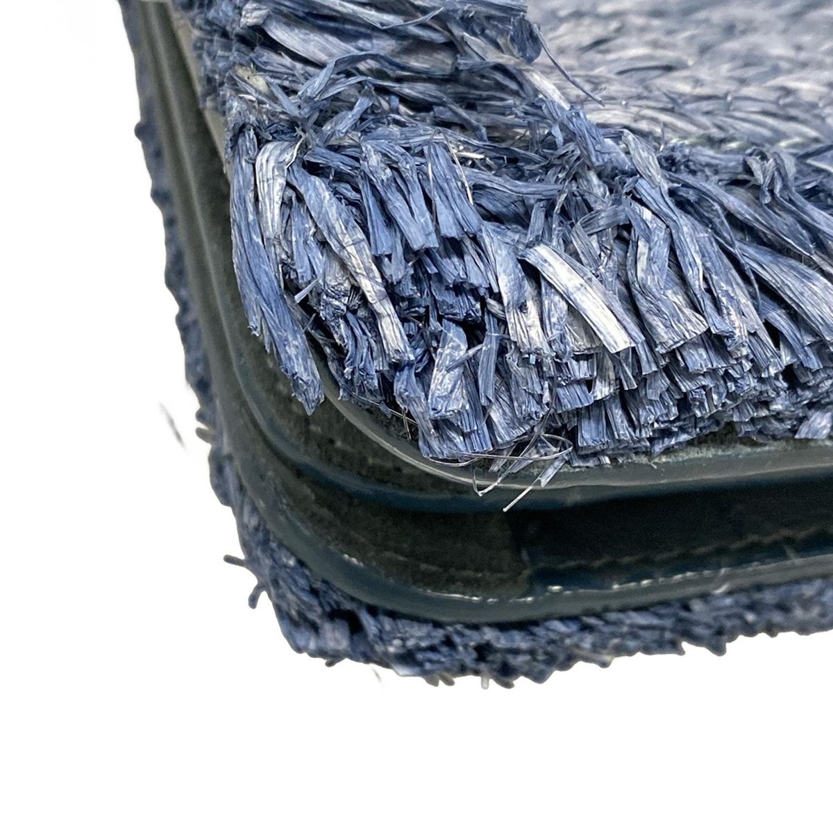 ブルーグレー×ライトブルー×シルバー ミニバッグ|チェーンショルダー