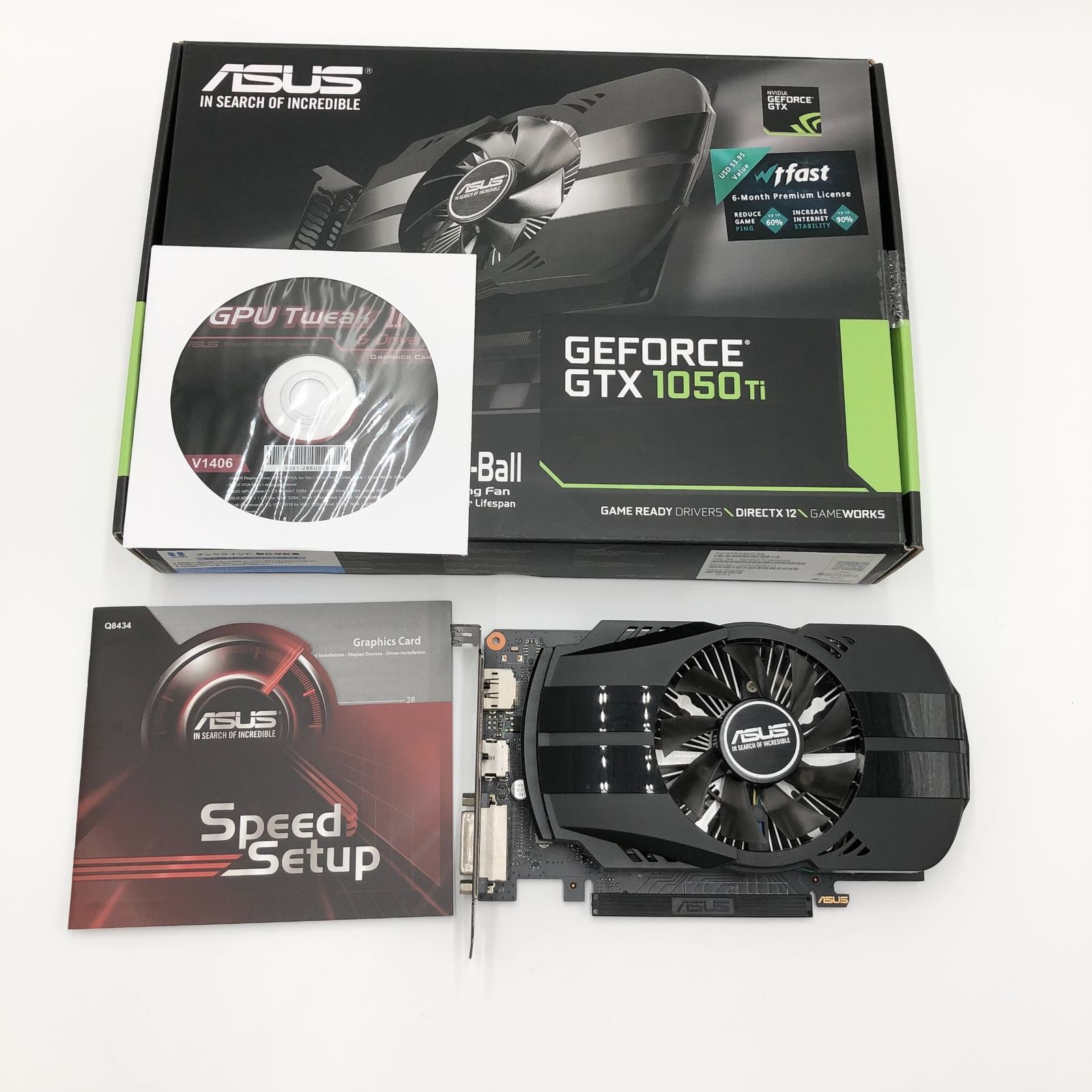 ASUS NVIDIA GeForce GTX1050TI搭載ビデオカード オーバークロック メモリ4GB PH-GTX1050TI-4G